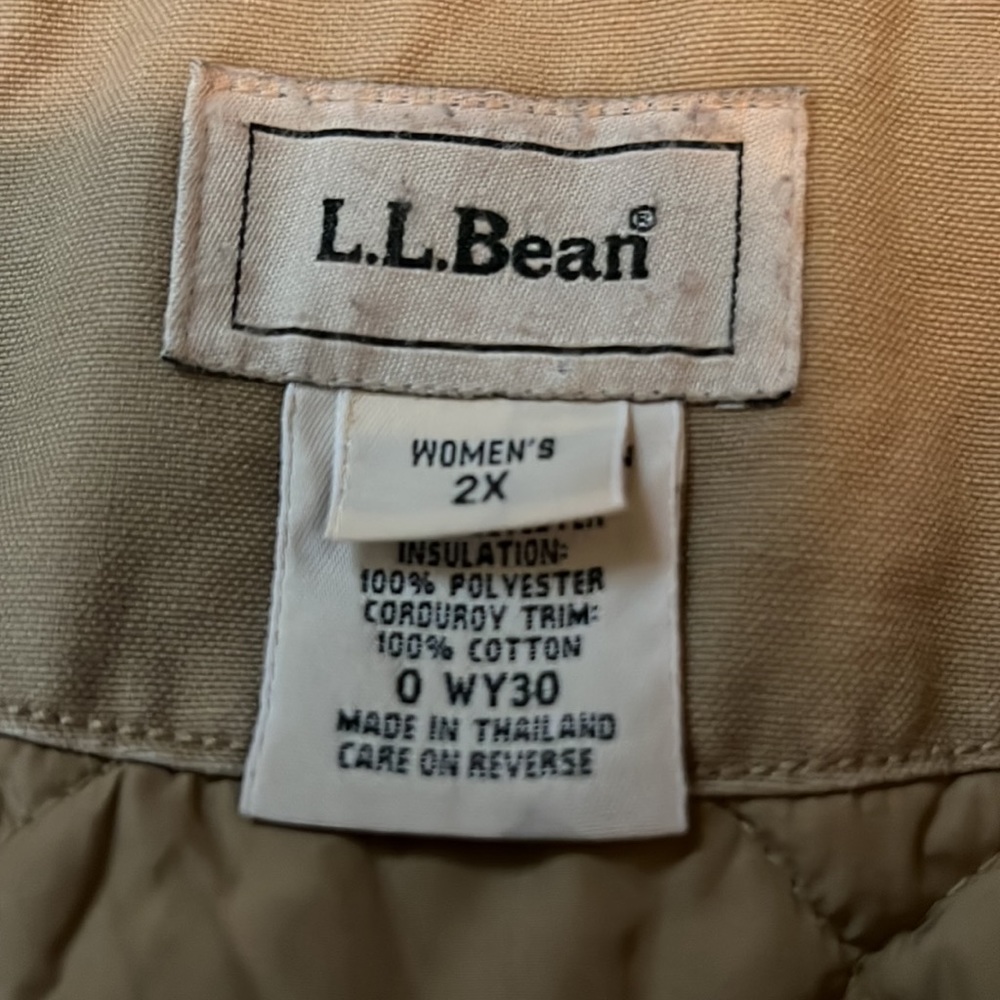 LL Bean Adirondack Barn Jacket Canvas Quilted 2X - Picture 2 of 14